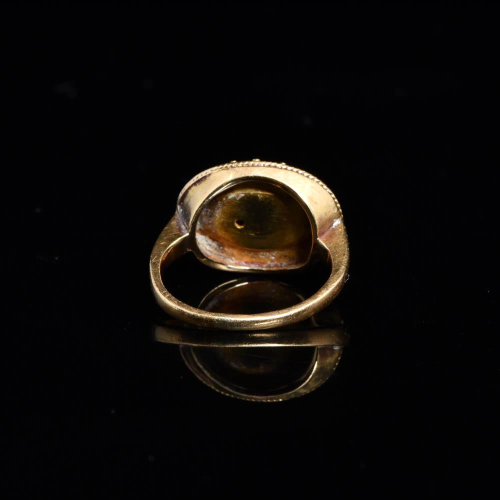 A Roman Garnet Ringstone Intaglio, Roman Imperial Period, ca. 1st - 2nd century CE