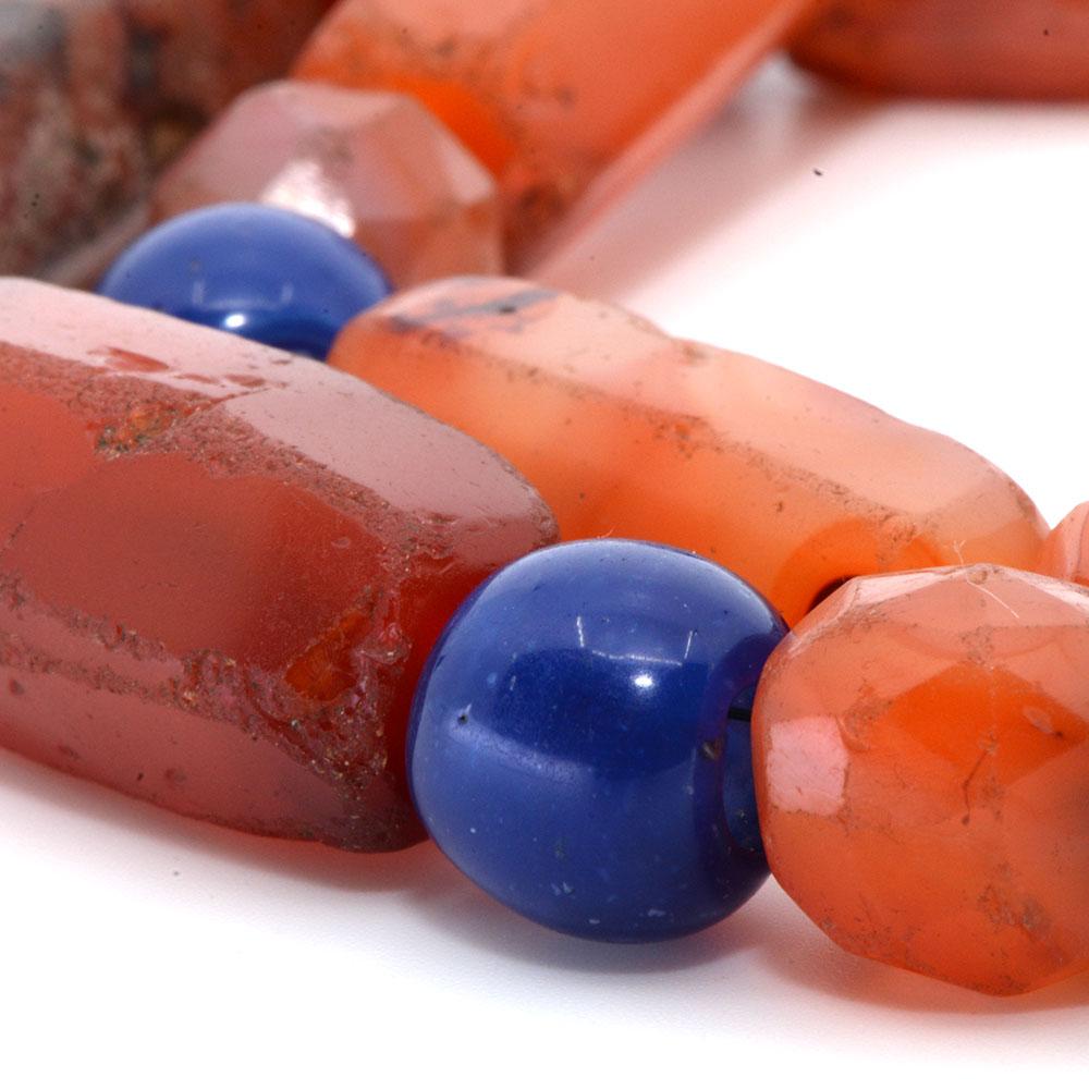 A Roman Carnelian & Glass Bead Necklace, Roman Imperial Period, ca. 3rd - 4th century CE