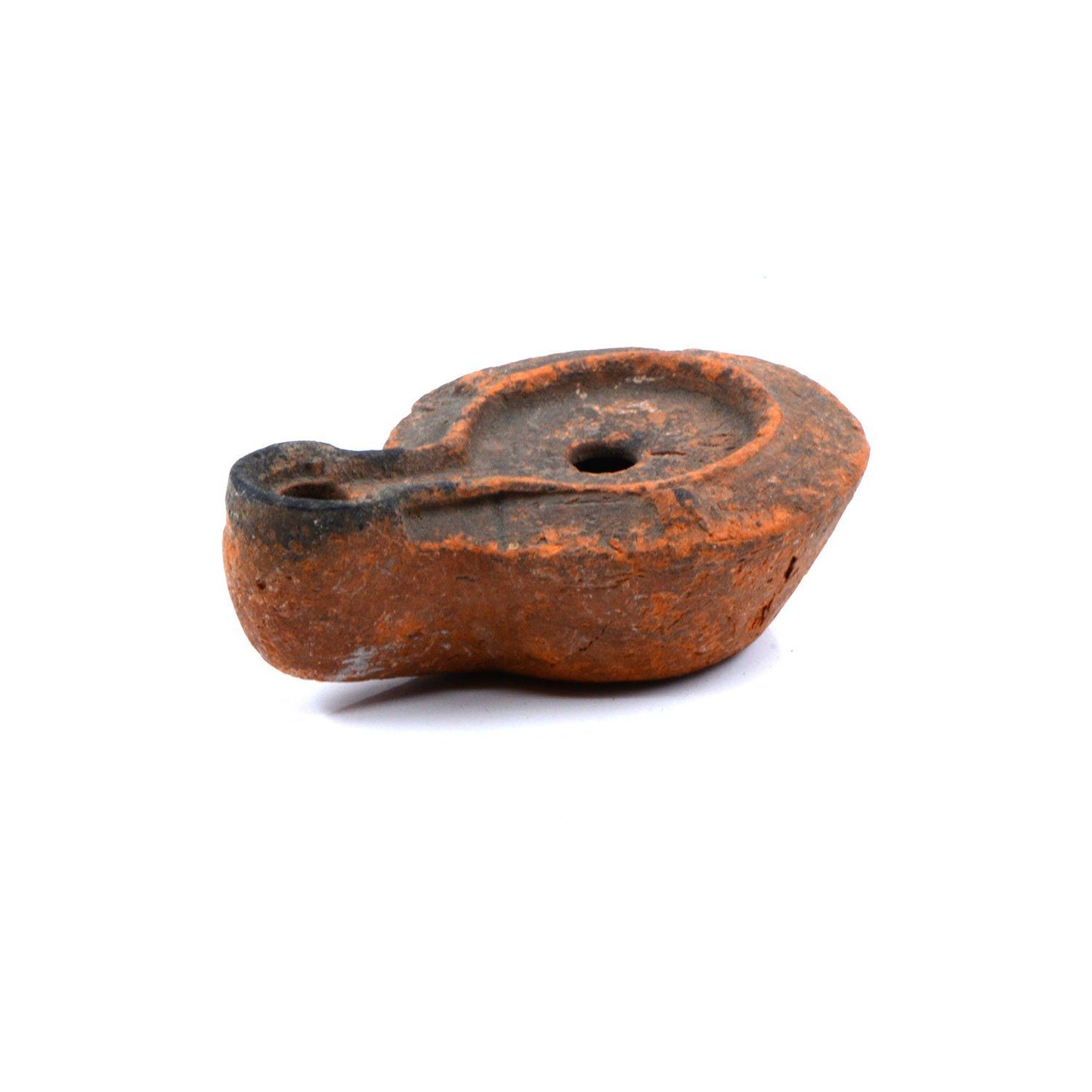 A Roman Clay Factory Oil Lamp with Inscription, Roman Imperial Period, ca. 150 CE