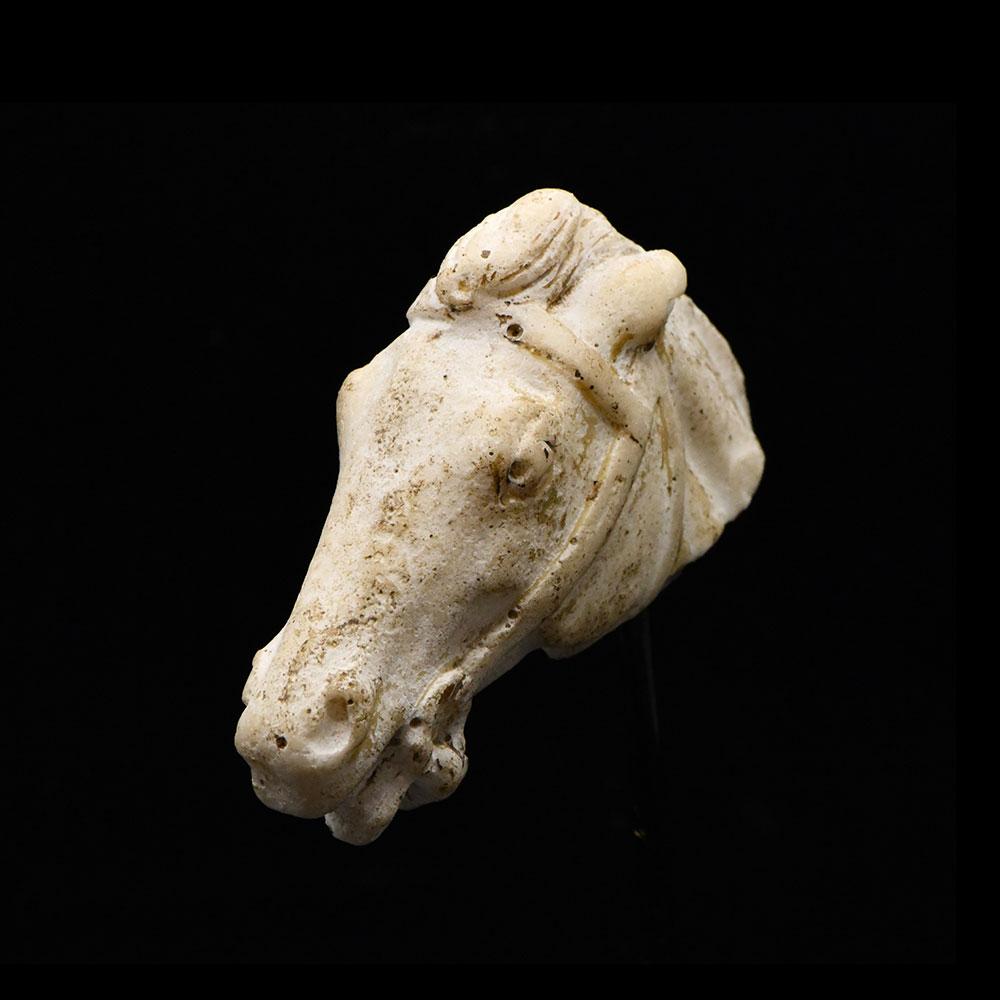 A Roman Limestone Head of a Horse, Roman Imperial Period, ca. 1st - 2nd century CE