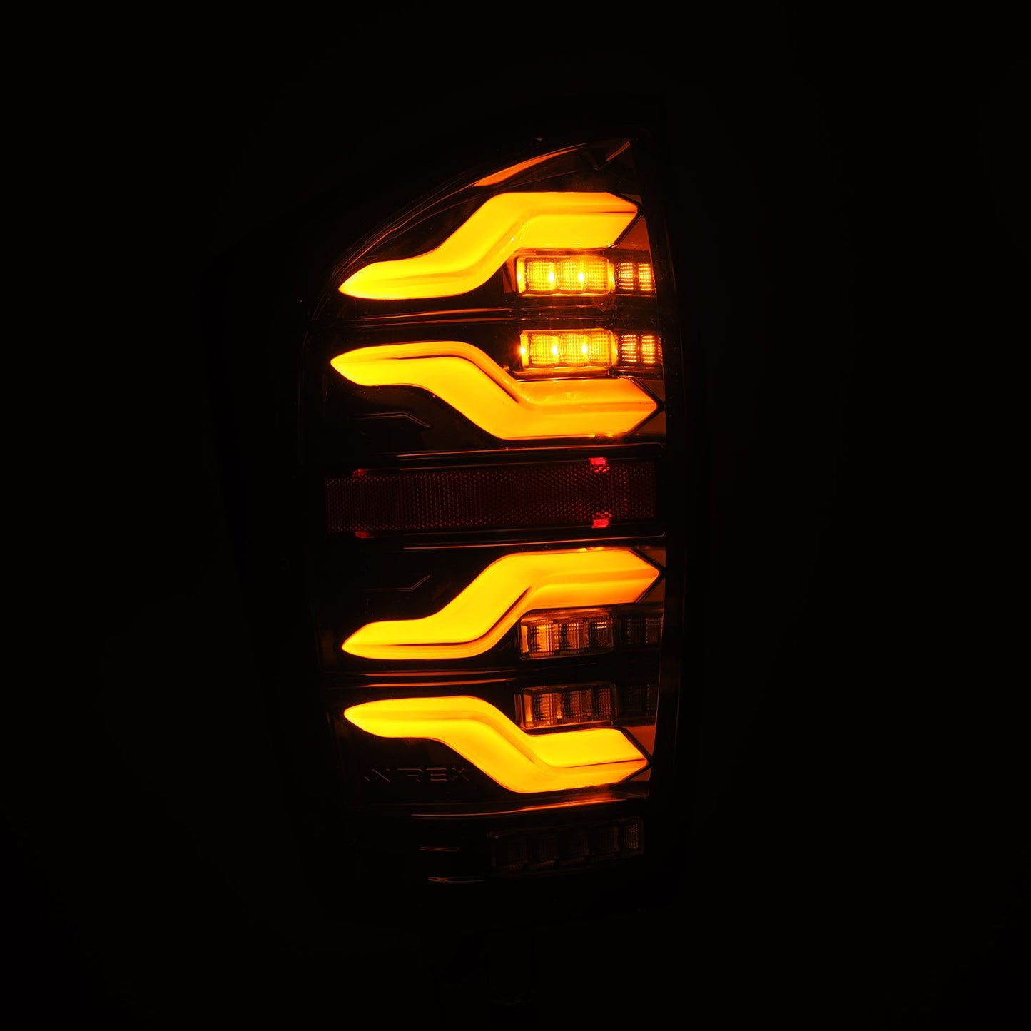 AlphaRex 16-21 Toyota Tacoma LUXX LED Taillights Alpha Blk w/Activ Light/Seq Signal (arx680080)