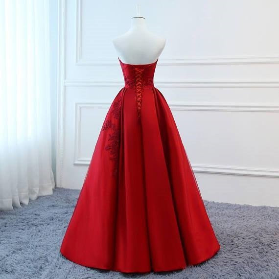 Red Puffy Prom Dress Lace Sweet 16th Ball Gown for Prom,21121017