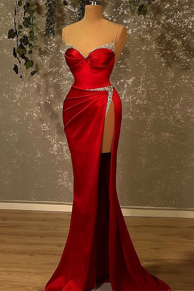 Red Side Slit Prom Dress for Curvy Black Girl Slays