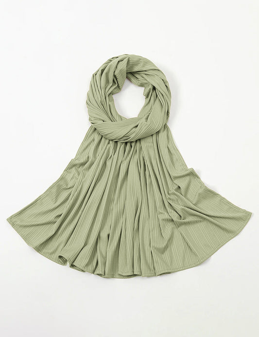 Ribbed Jersey Hijabs - Olive