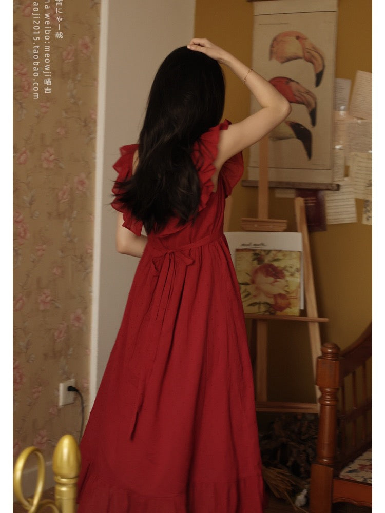 Round Neck Chiffon Summer Dresss