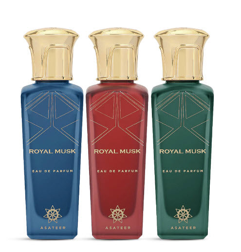 Royal Musk Set 3 x 50ml Perfume unisex  Asateer Perfumes