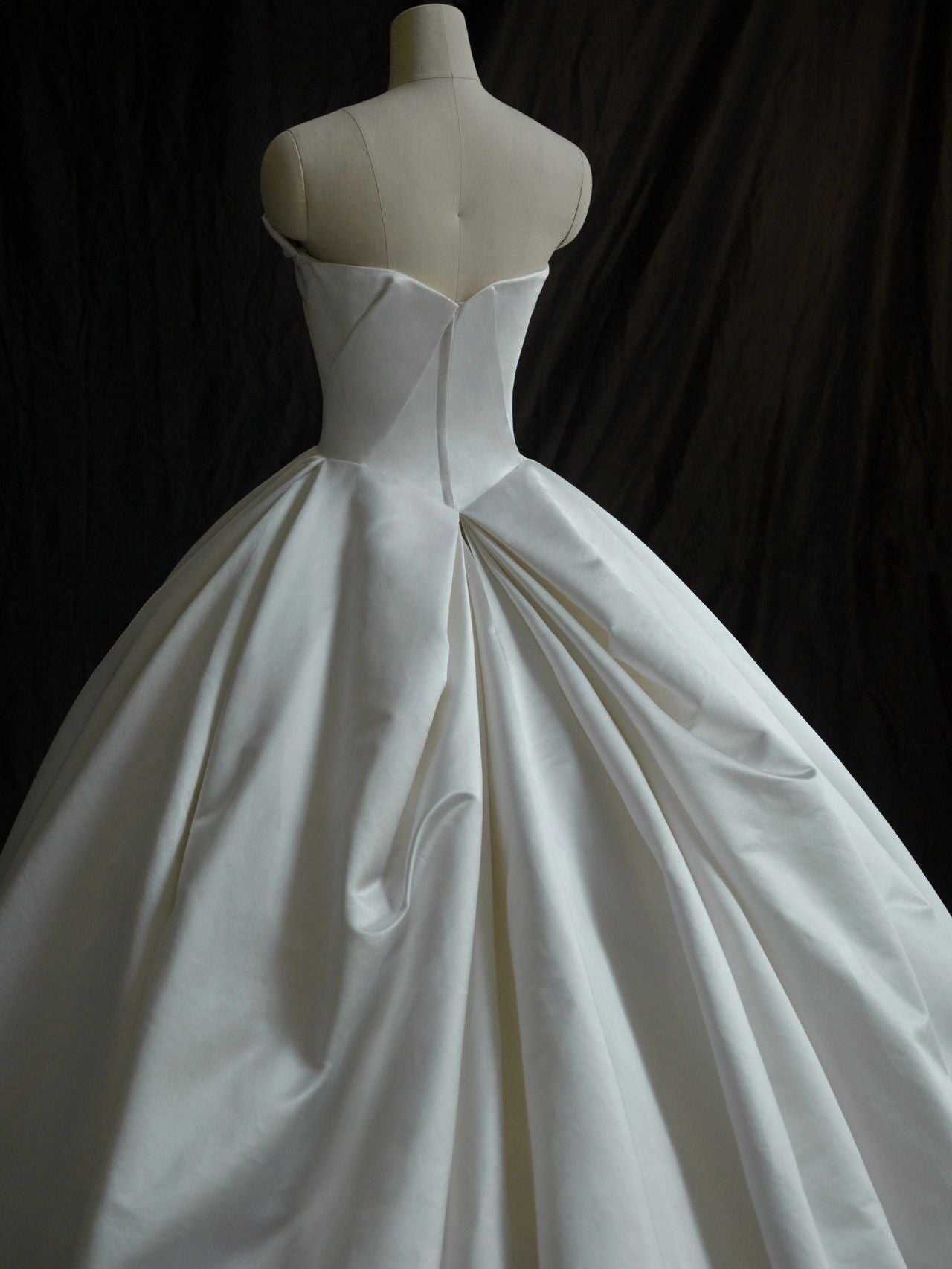 Strapless Ball Gown Silk Duchess Satin Wedding Dress