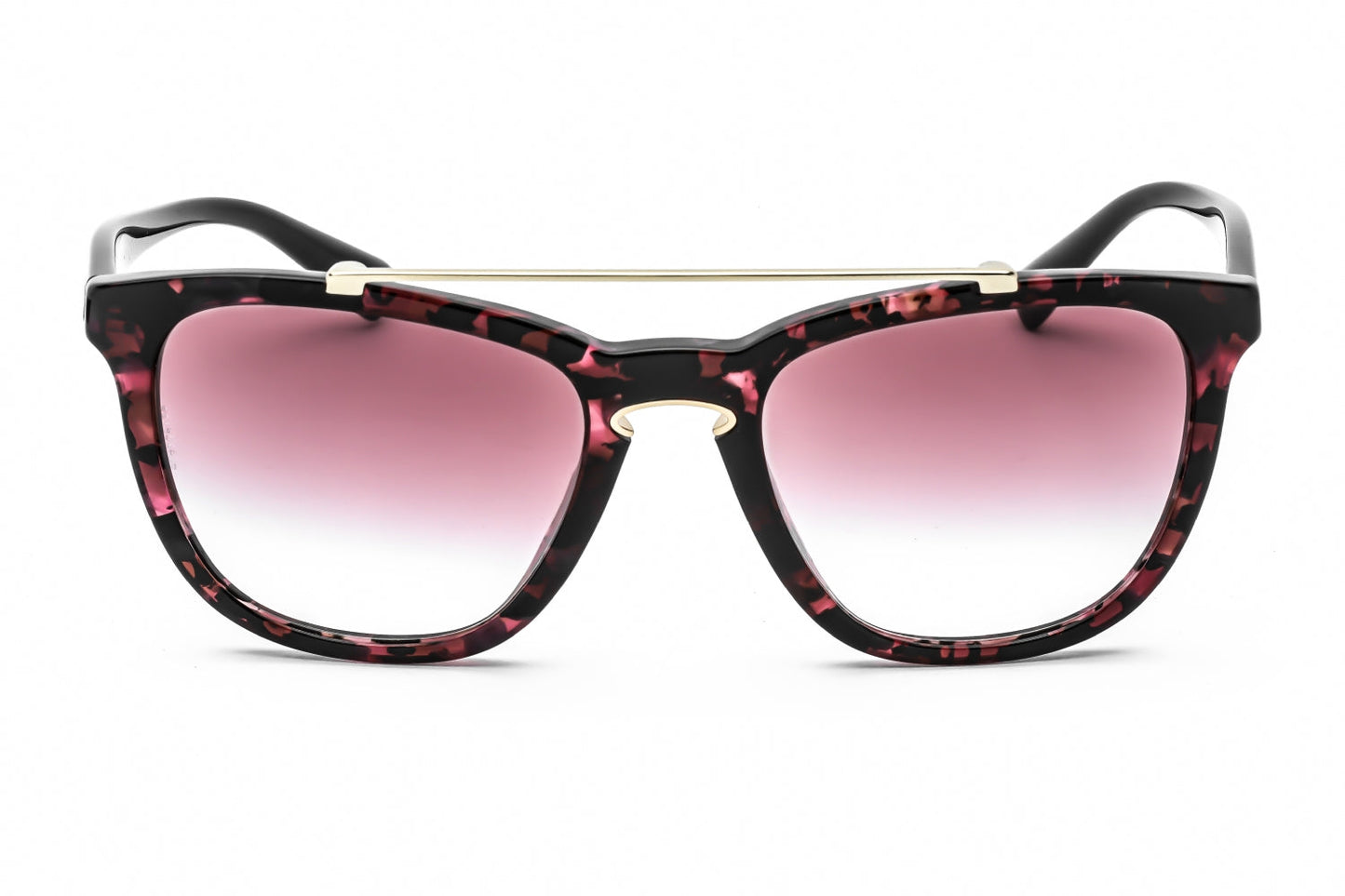 Valentino Square Ladies Havana Pink Tortoise Sunglasses