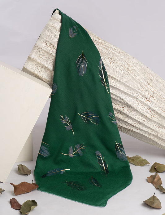 Windy Feathers Lawn Hijabs - Green