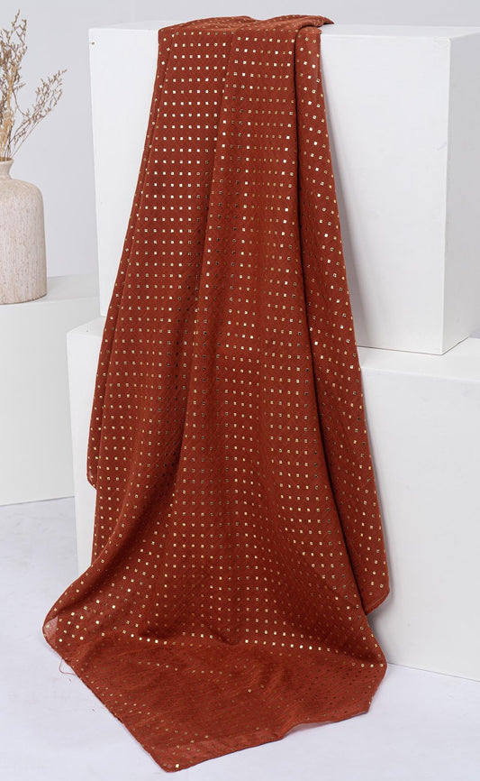 Marigold Lawn Hijabs - Rust