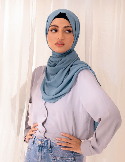 Chiffon Bubble - Denim