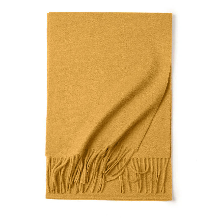 Pure Woolen Shawl Scarves - Mustard