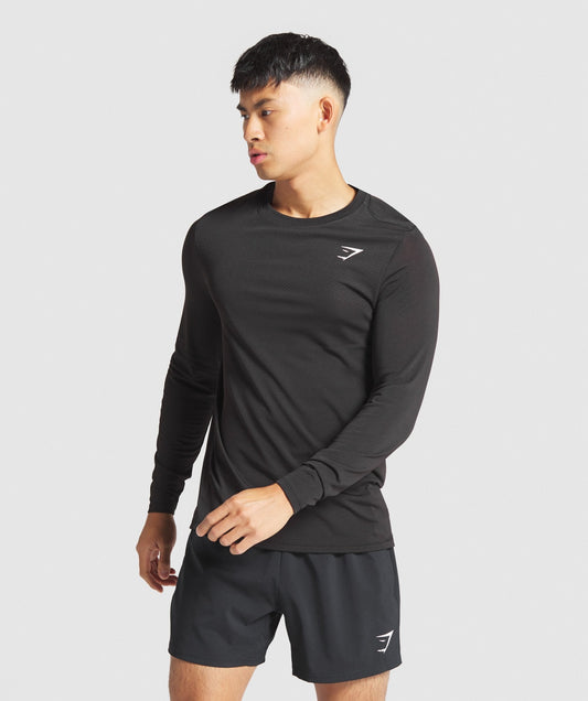 Gymshark Vital Long Sleeve T-Shirt - Black Marl