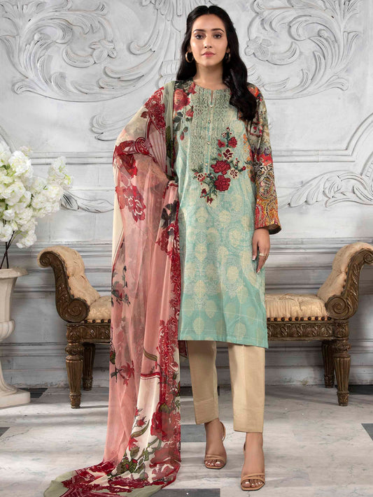 2 Piece Embroidered Jacquard Suit