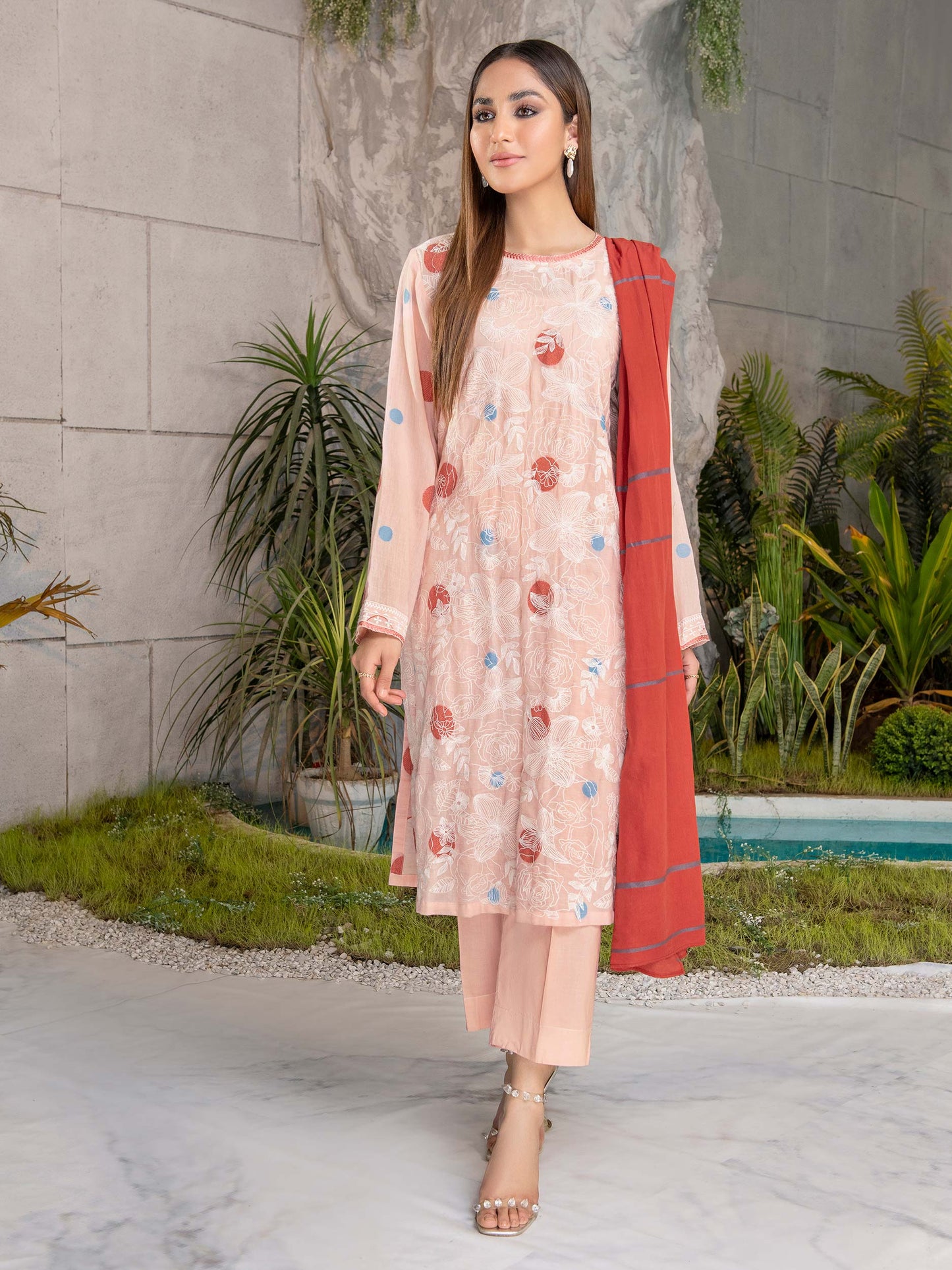 3 Piece Embroidered Jacquard Suit