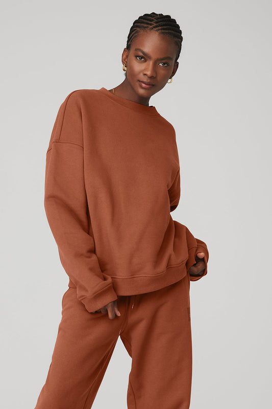 Renown Heavy Weight Crew Neck Pullover - Rust