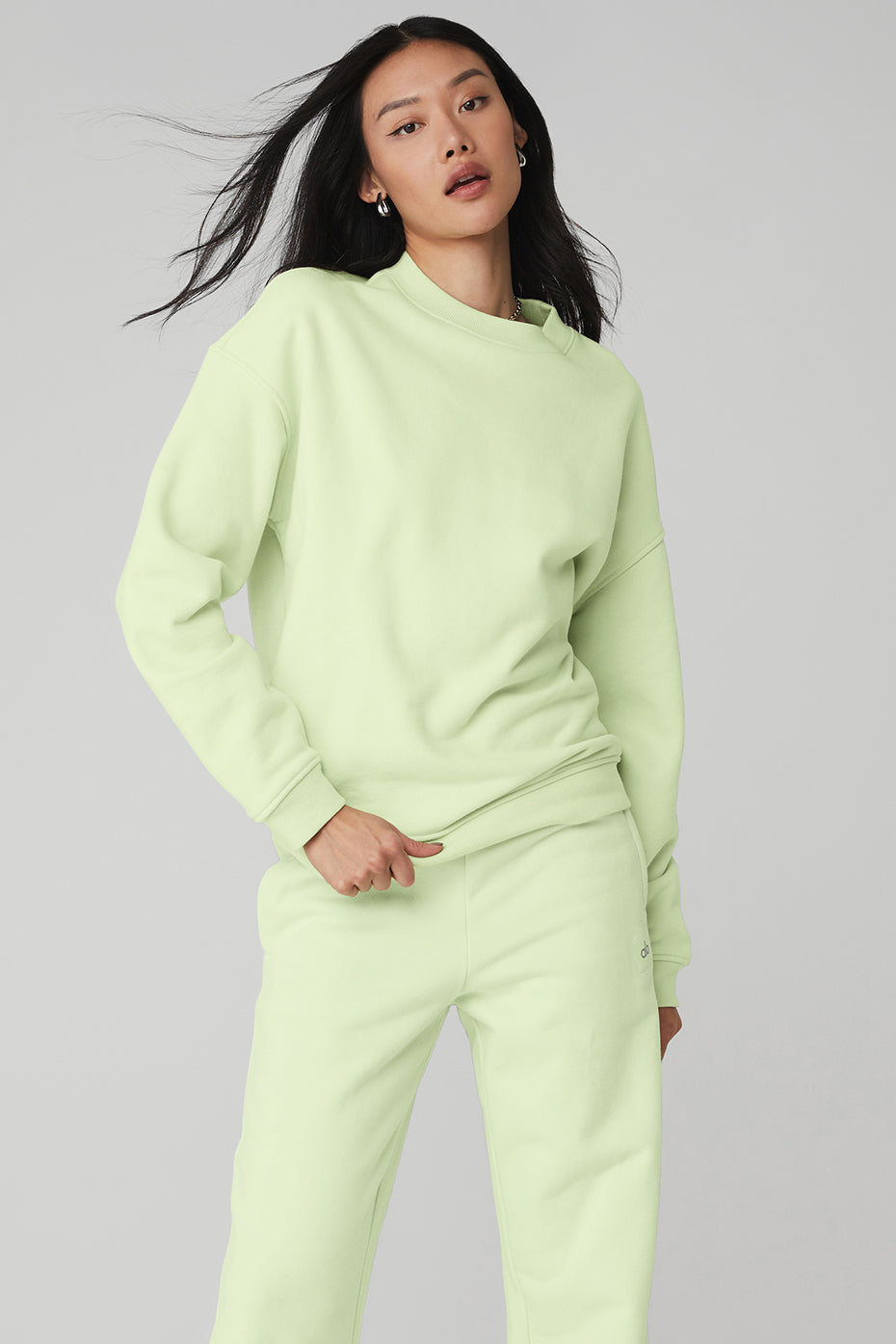 Renown Crew Neck Pullover - Limelight