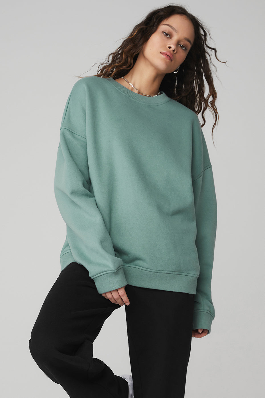 Renown Crew Neck Pullover - Blue Agave