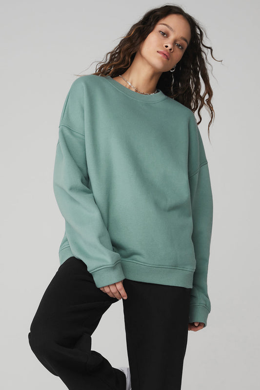 Renown Crew Neck Pullover - Blue Agave