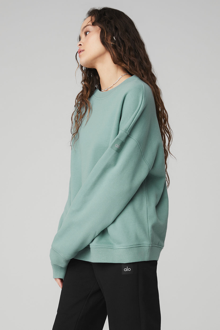 Renown Crew Neck Pullover - Blue Agave