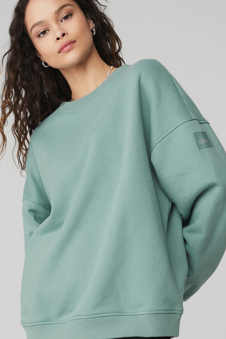 Renown Crew Neck Pullover - Blue Agave