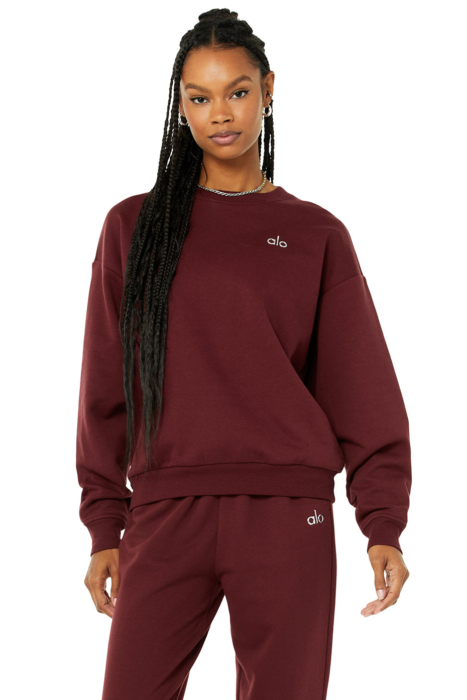 Accolade Crew Neck Pullover - Cranberry