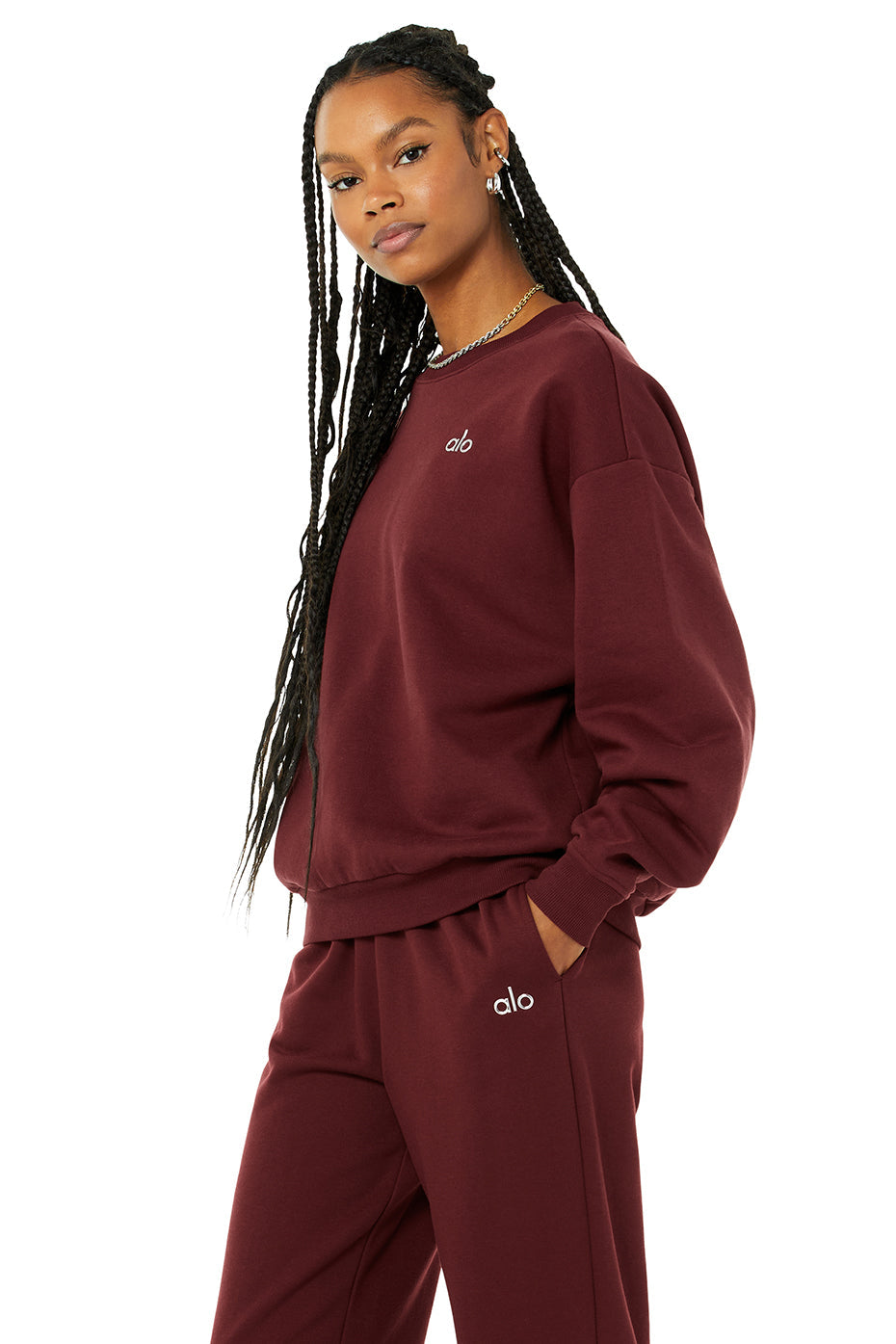 Accolade Crew Neck Pullover - Cranberry