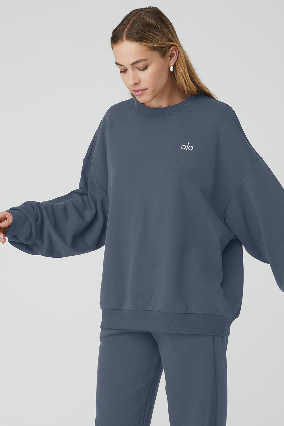 Accolade Crew Neck Pullover - Bluestone