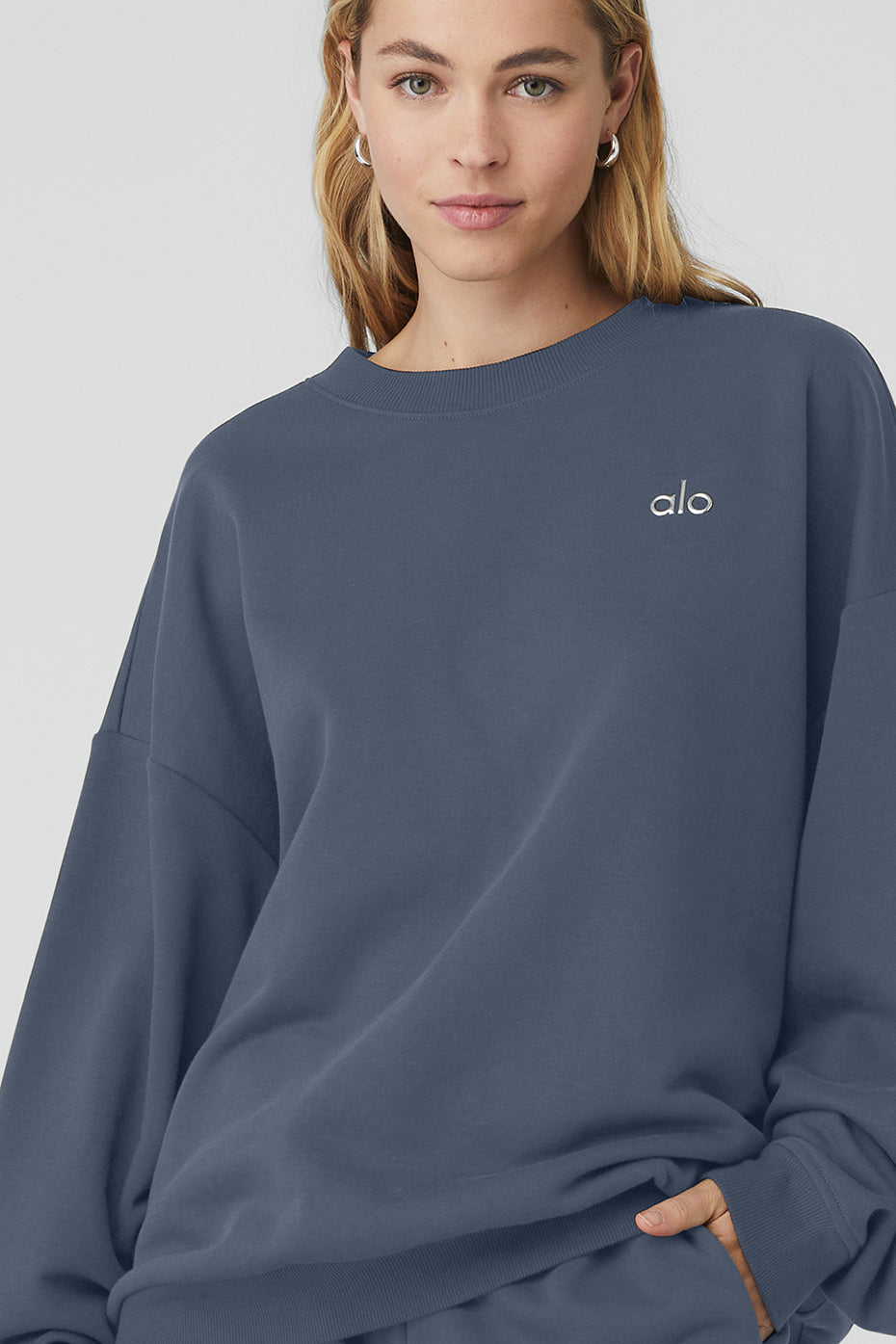 Accolade Crew Neck Pullover - Bluestone