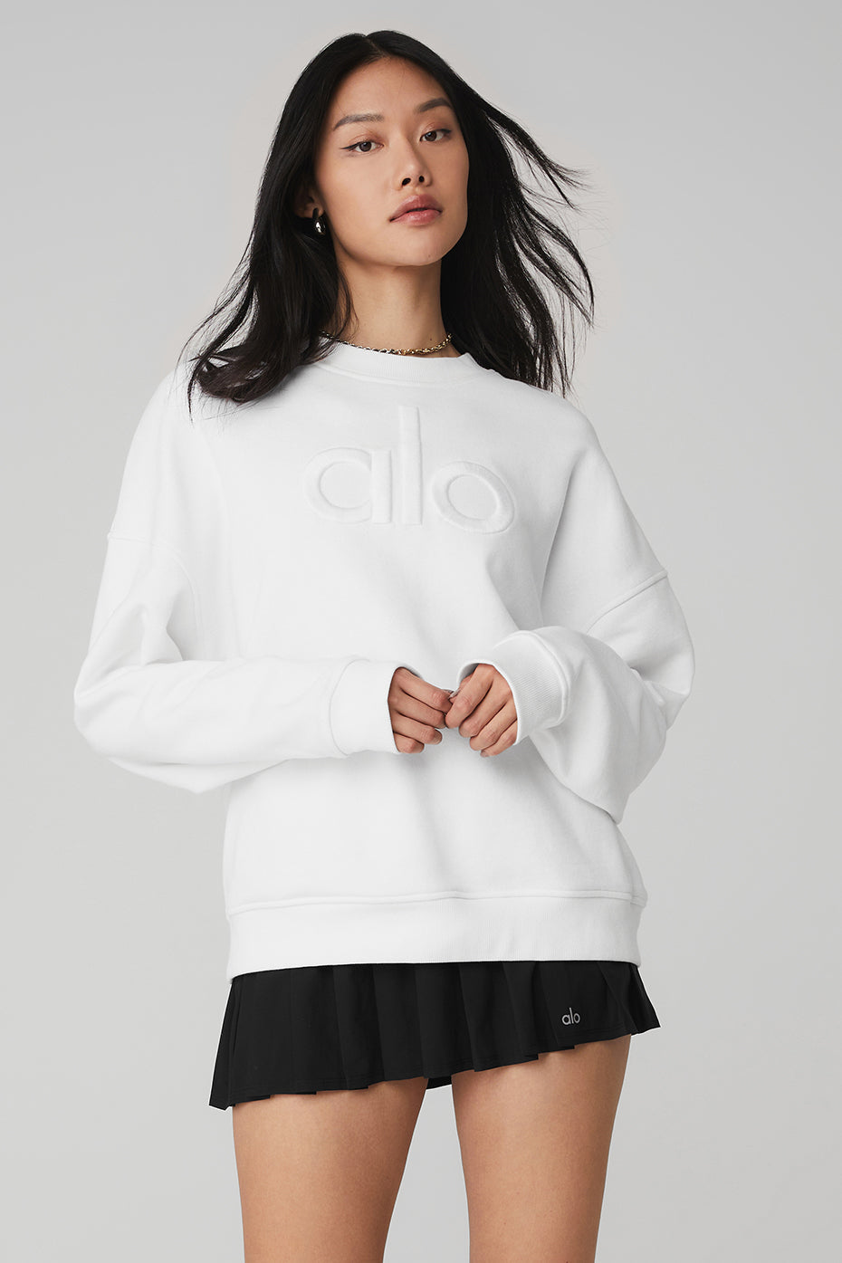 Renown Heavy Weight Emblem Crew Neck Pullover - White