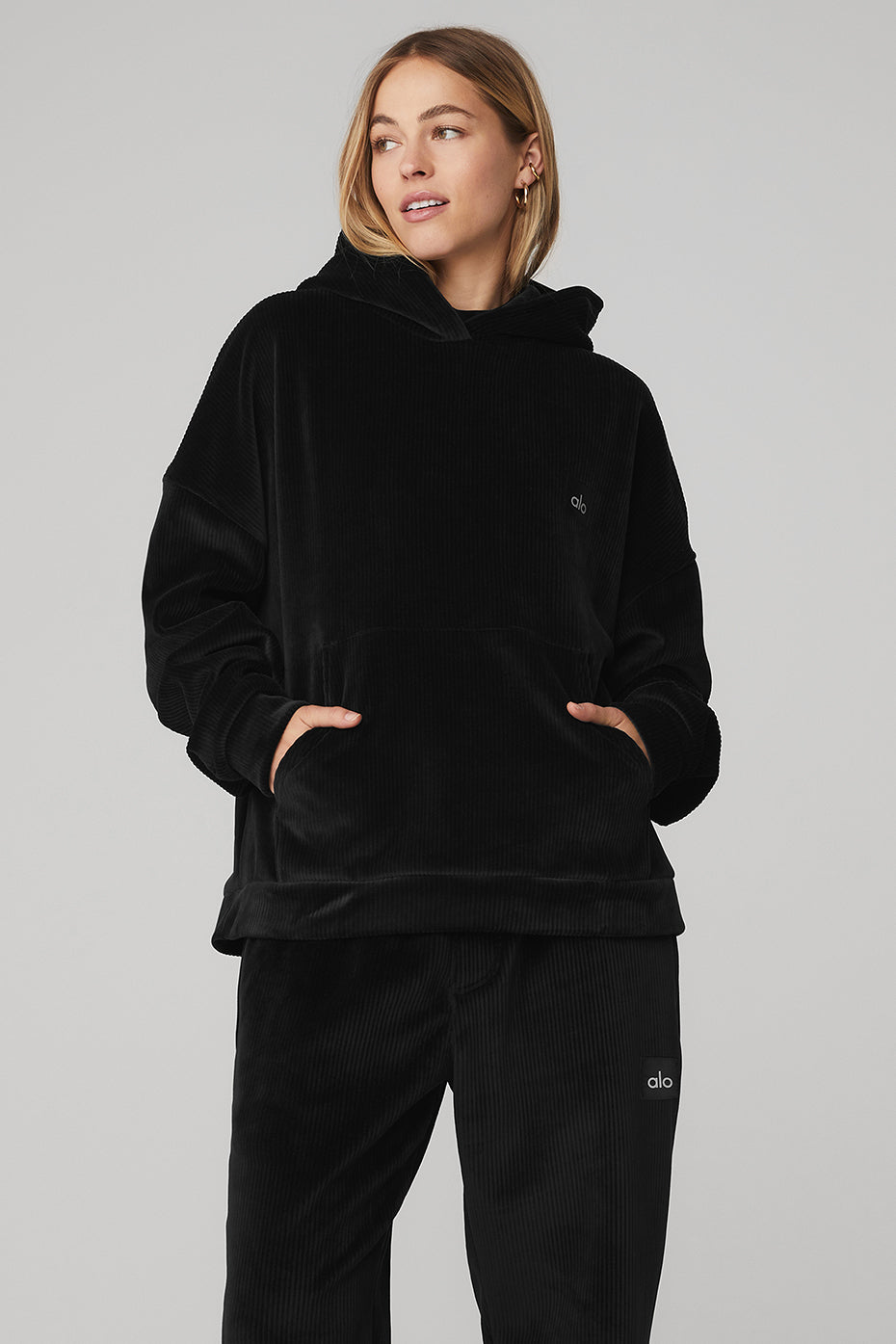 Velour Baller Hoodie - Black
