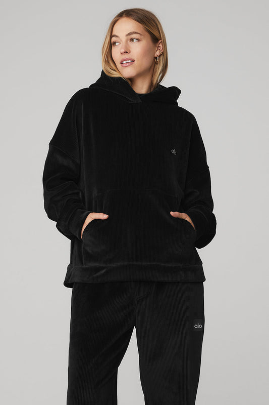 Velour Baller Hoodie - Black