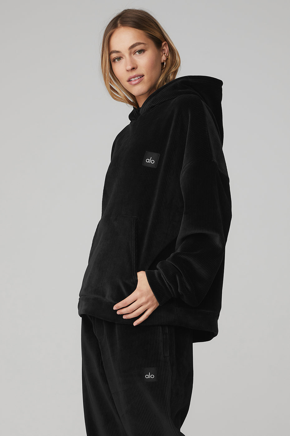 Velour Baller Hoodie - Black