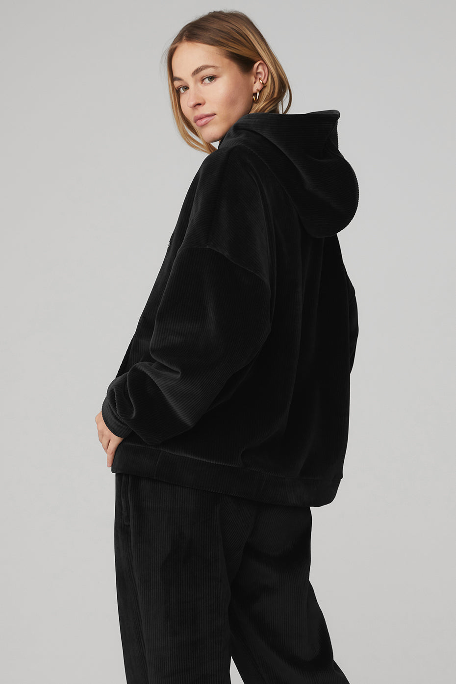 Velour Baller Hoodie - Black