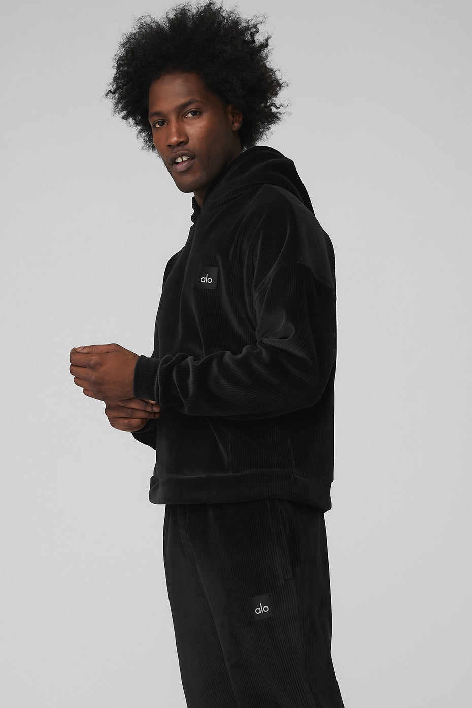 Velour Baller Hoodie - Black