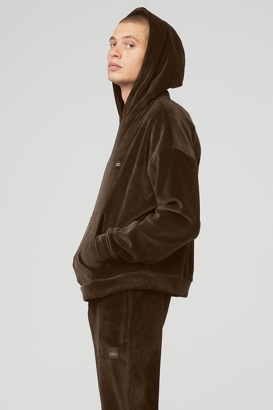 Velour Baller Hoodie - Espresso