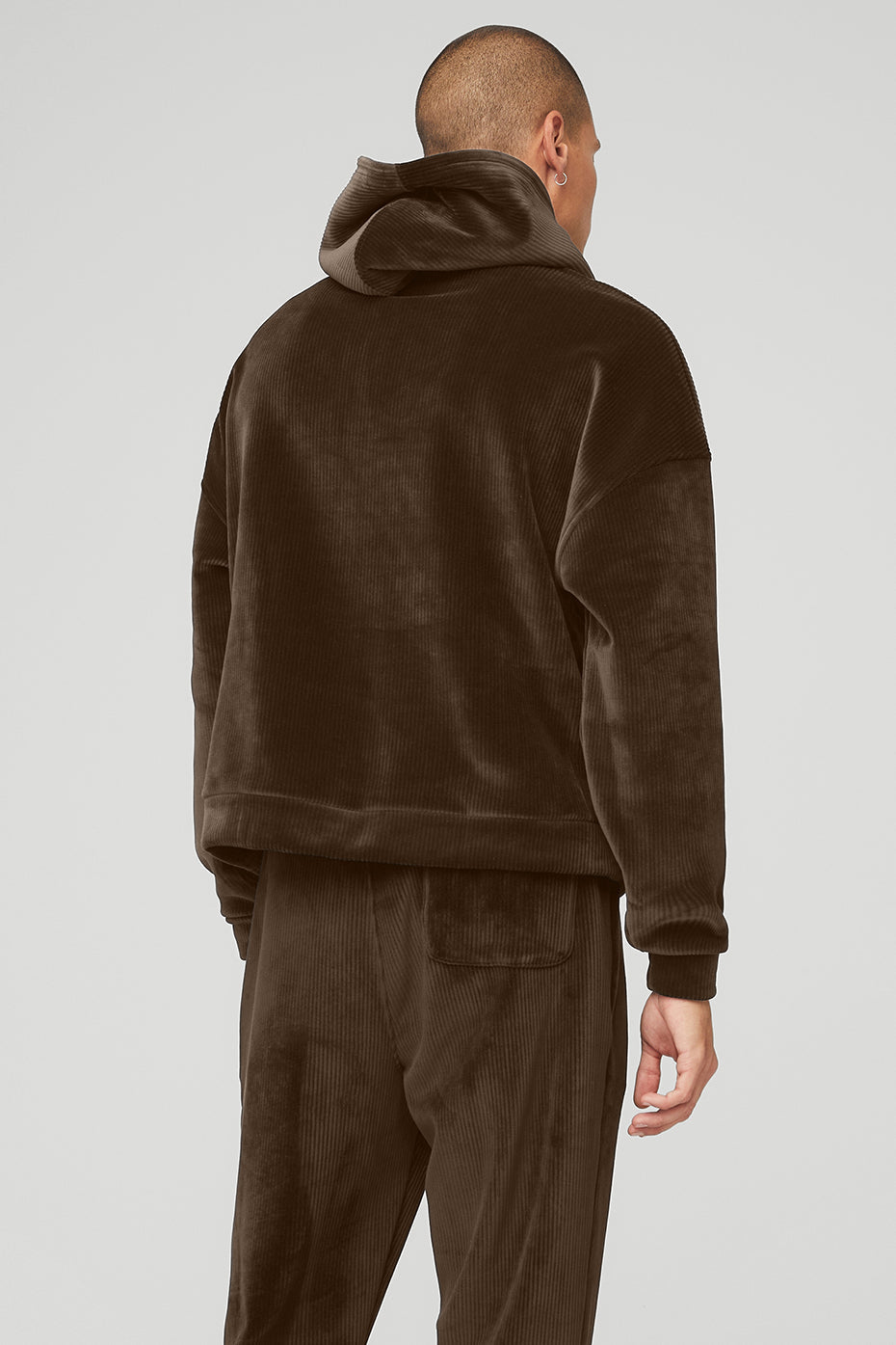 Velour Baller Hoodie - Espresso