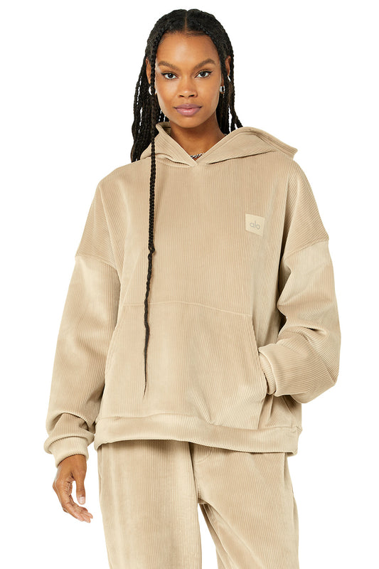Velour Baller Hoodie - Sand Dune