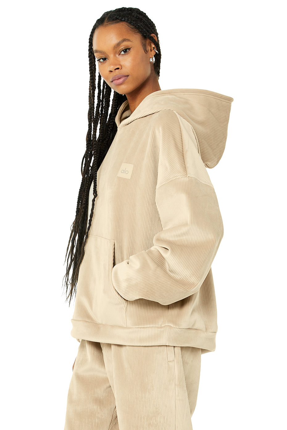 Velour Baller Hoodie - Sand Dune