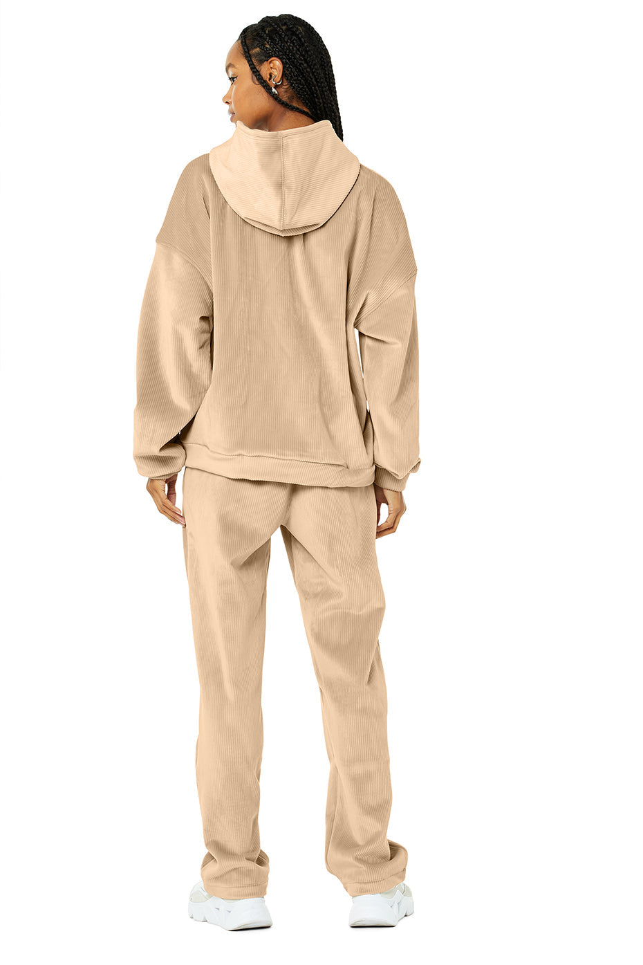 Velour Baller Hoodie & Pant Set - Sand Dune