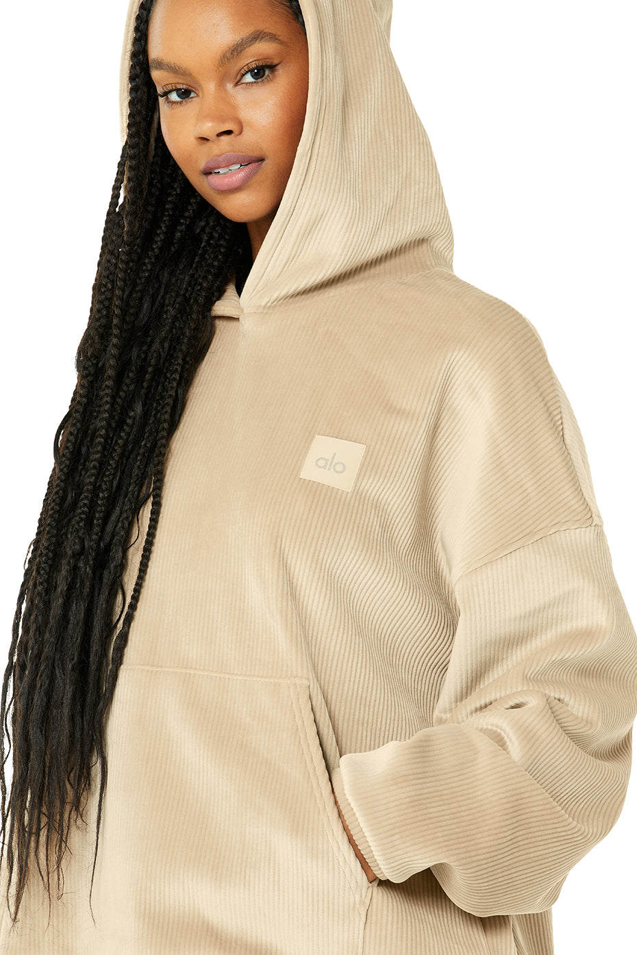Velour Baller Hoodie - Sand Dune