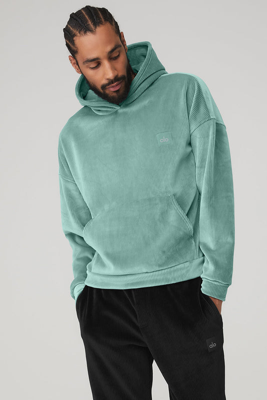 Velour Baller Hoodie - Blue Agave