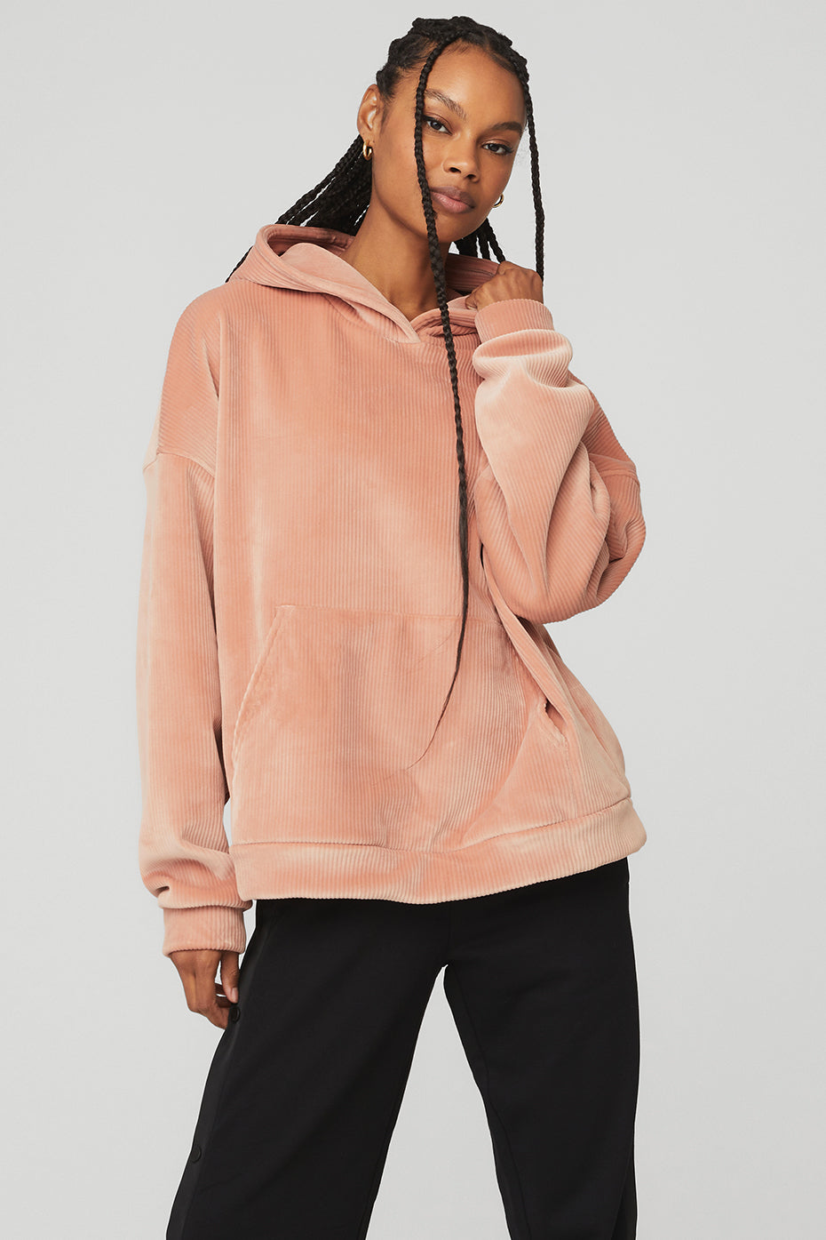 Velour Baller Hoodie - Soft Clay