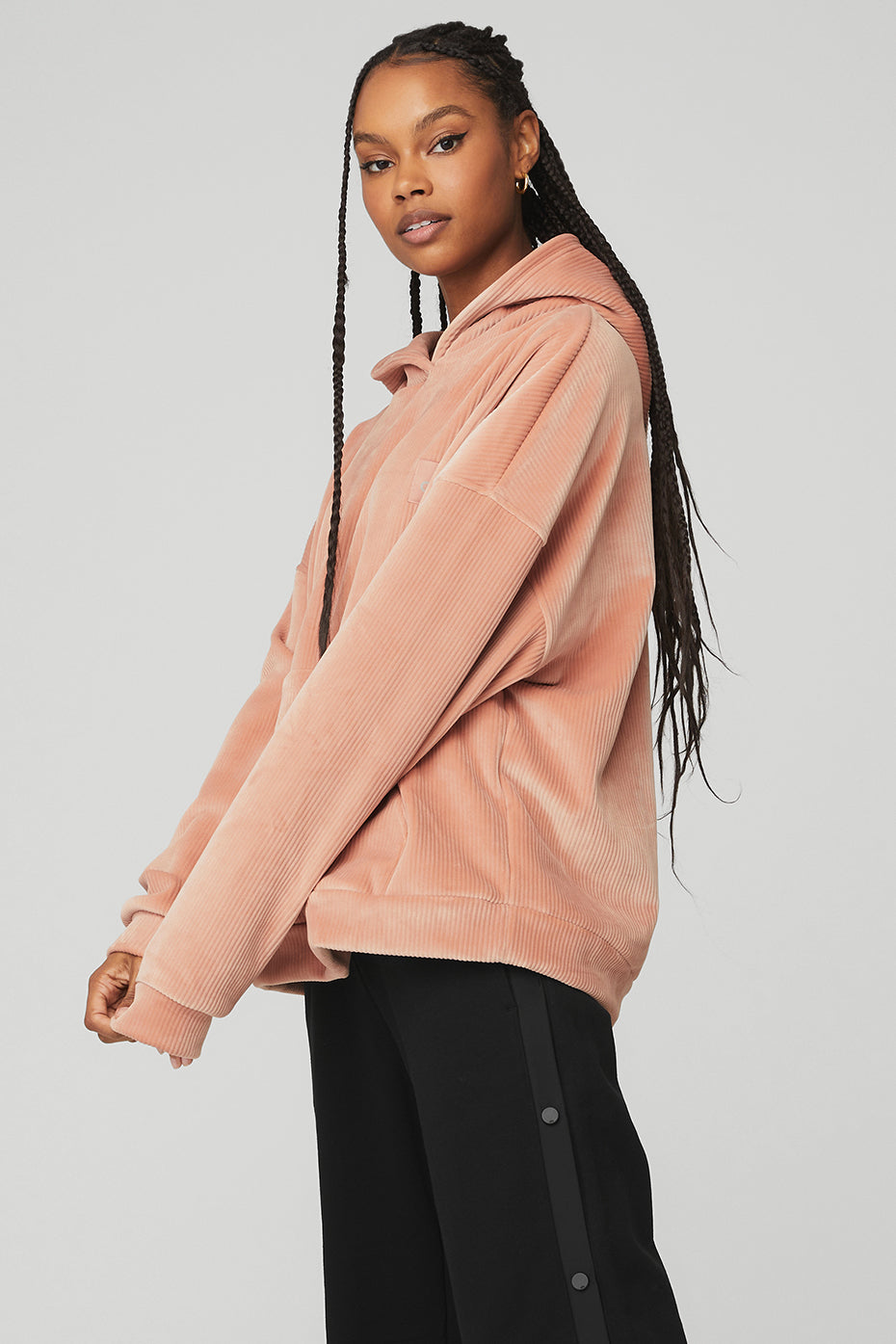 Velour Baller Hoodie - Soft Clay