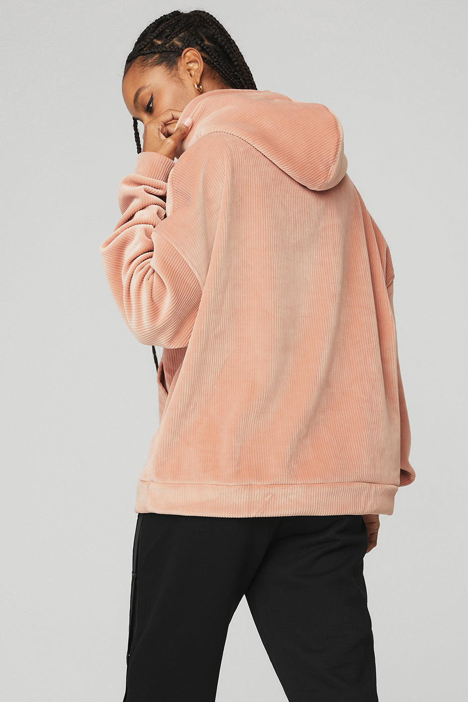 Velour Baller Hoodie - Soft Clay