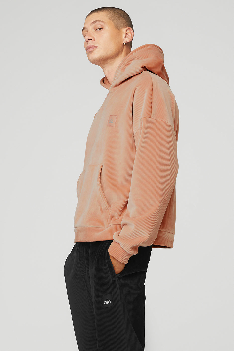 Velour Baller Hoodie - Soft Clay