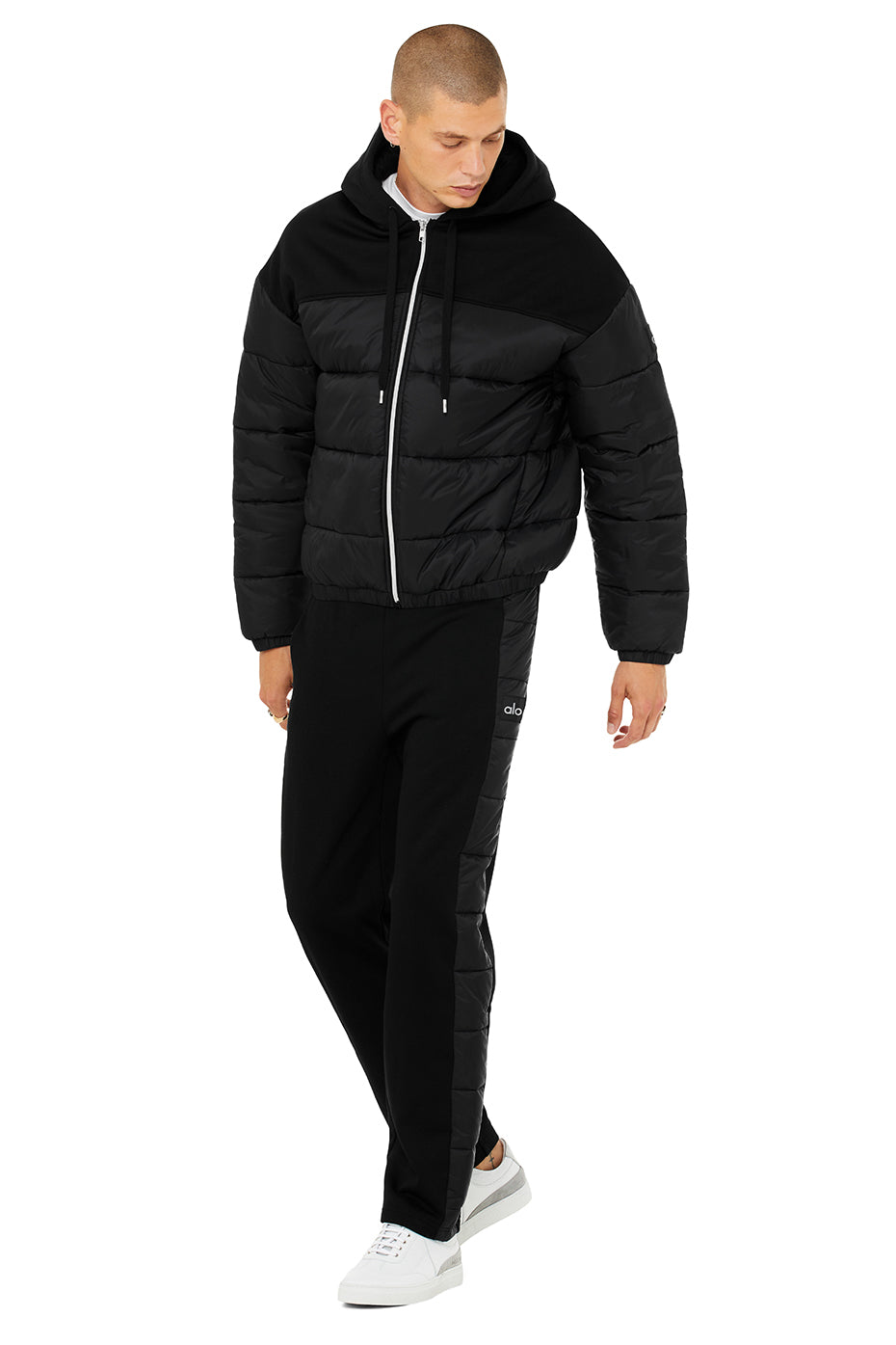 Men's Mash Up Jacket & Sweatpant Set - Black