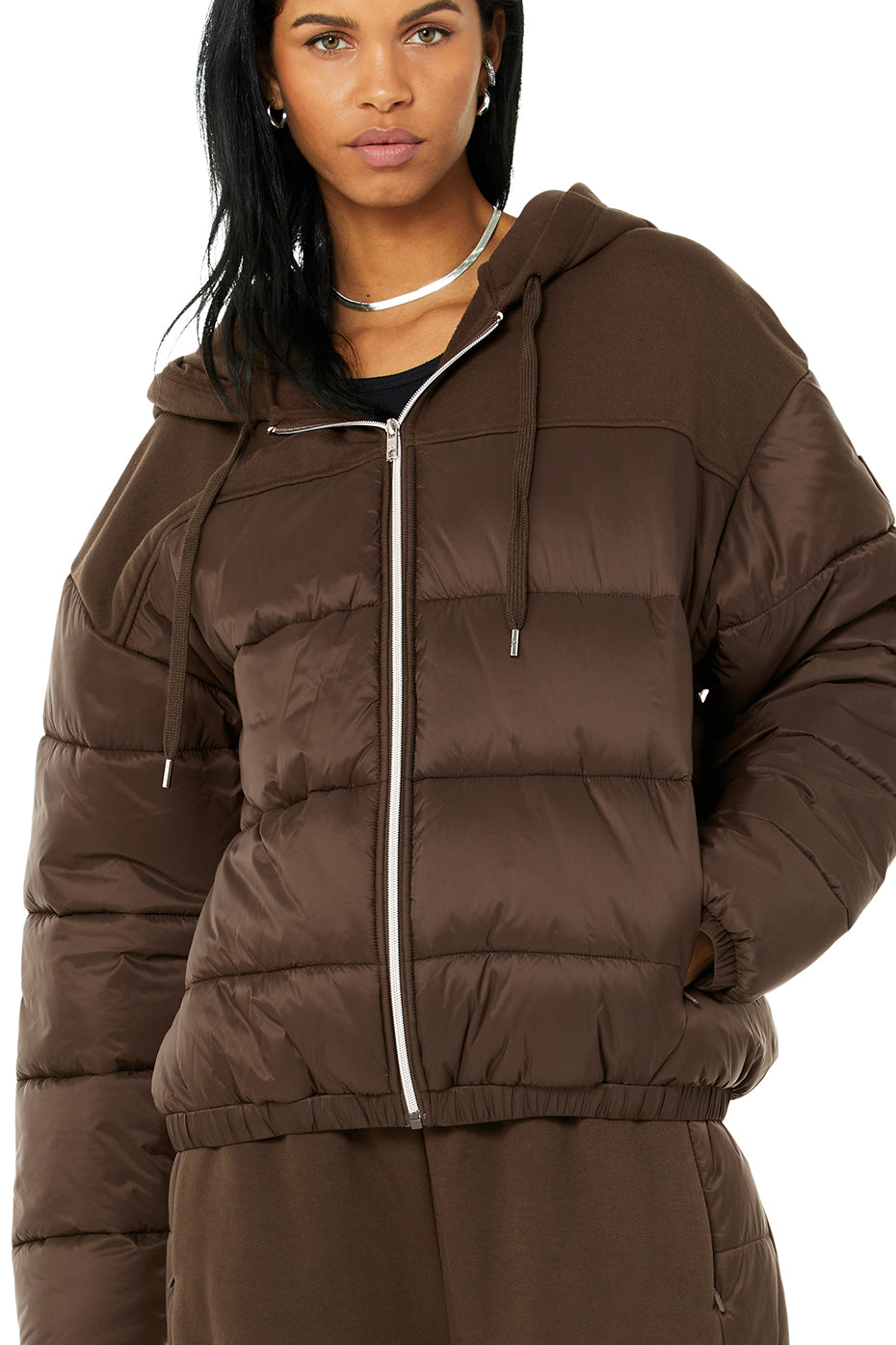 Mash Up Jacket & Sweatpant Set - Espresso