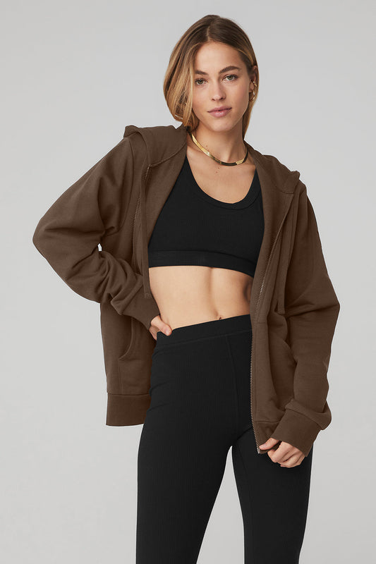 Everyday Full Zip Hoodie - Espresso