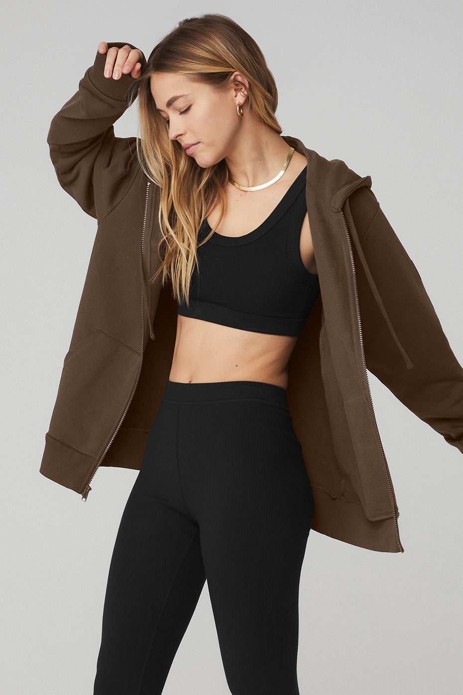 Everyday Full Zip Hoodie - Espresso